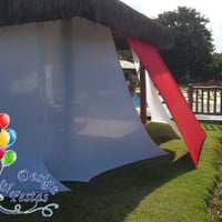 Decoração utilizando Malha Tensionada (Lycra)