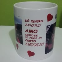 Caneca personalizada com nome e foto para dia dos namorados