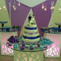 Casamento Azul, Lilás e Branco (Salão)