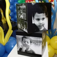 Cubos decorados especialmente para aniversário infantil