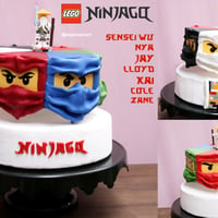 Bolo cenográfico, bolo falso Lego Ninjago.