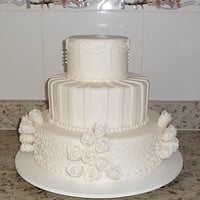 Bolo cenográfico casamento branco- aluguel ou venda