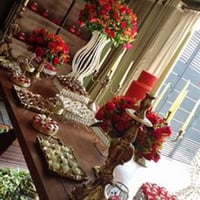 DECORAÇÃO VERMELHO E DOURADO
ESTRELA EVENTOS