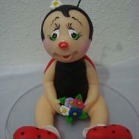 Topo de bolo de joaninha