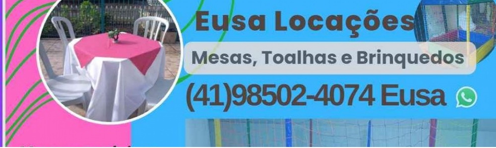 Locações de mesas, cadeiras e toalhas.