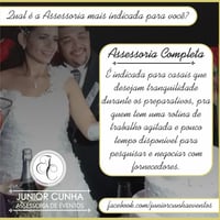 ?#?CONHEÇA?
Está com dúvidas sobre qual assessoria contratar para seu casamento? Conheça um pouco m