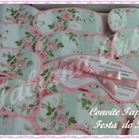 Convite Tapa olho / Festa do Pijama