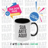 Caneca Cerâmica branca Personalizada 300ML