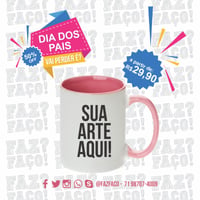 Caneca Cerâmica branca Personalizada 300ML