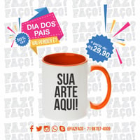 Caneca Cerâmica branca Personalizada 300ML