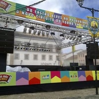 Palco 9x9 som e iluminação