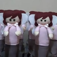 enfeite de mesa convidados em feltro