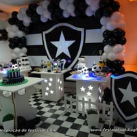 Decoração de festa tema Botafogo