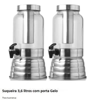 Suqueiras com porta gelo.
