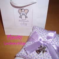 BIG Sachê com Pingente ou Mini Terço e Sacola Personalizada