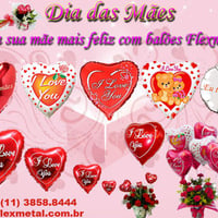 Balões Dia das Mães, Namorados e I Love You