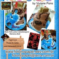 Papel Arroz Piratas do Caribe