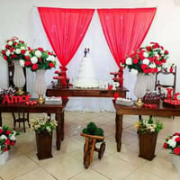 CASAMENTO RÚSTICO VERMELHO E BRANCO