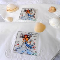 Guardanapos folhas dupla personalizados com adesivagem
