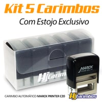 Carimbos personalizado com estojo para guardar e transportar os seus carimbos.