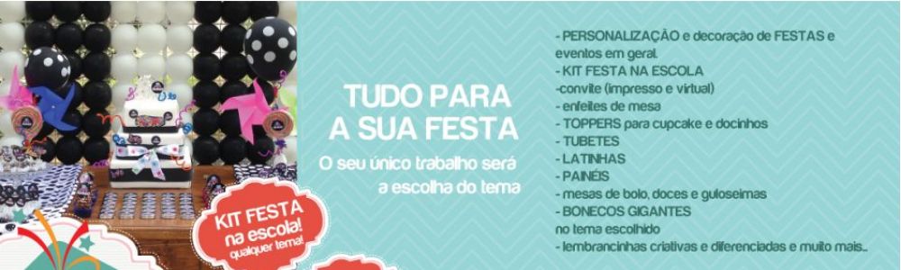 A Ideia in Box trabalha com a personalização e decoração de festas e eventos em geral.
