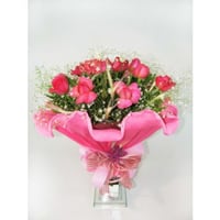 Bouquet italiano cor de rosa.