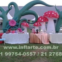 decoração aérea, decoração alice inflavel, decoração cha da veveta, decoração de festa infantil