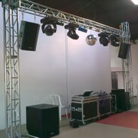 Estrutura e iluminação p/ casamento