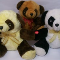 Pélúcia panda médio várias cores