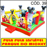 Pula pula inflável parque do mickey