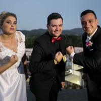 Noivos Jaque e Adriano Cerimonial Jonathan Lana