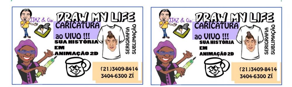 Caricaturas ao vivo e Draw my life