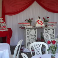 casamento vermelho e branco