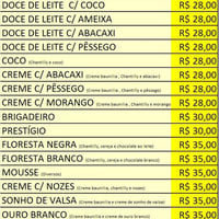 Lista de preços: BOLO !