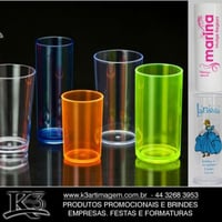 copos long drinks em neon