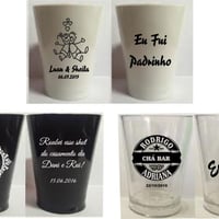 Shots de acrílico (60 ml), impressão frente e verso, uma cor - silk screen