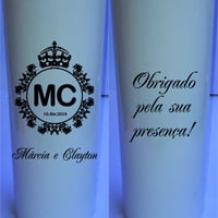 Copos de acrílico (300 ml), impressão frente e verso, uma cor - silk screen