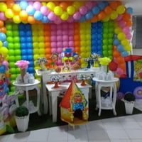Olha como ficou esta decoração do Patati Patatá muito linda e colorida.