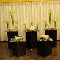 Mesa de casamento em vidro