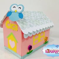 Casinha da corujinha de scrapbook
