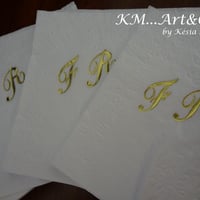 Guardanapos personalizados com monograma