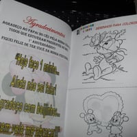 REVISTA PERSONALIZADA COM FOTOS E TEMA DA FESTA PARA COLORIR