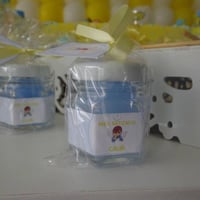 POTINHOS COM VELAS PERSONALIZADOS