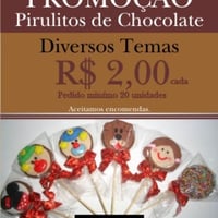 Pirulitos Temáticos de chocolate