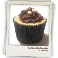 Cupcake de Coco com ganache de chocolate