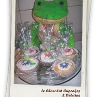 Cupcakes com pasta americana embaladinhos