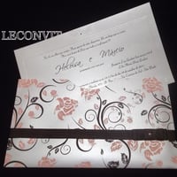 Convite - linha Rosa e Marrom