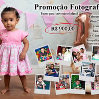 Promoção pacote completo foto para festa infantil
