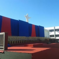 Painel com palco.