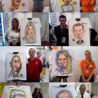 Caricaturas ao vivo em Camisetas